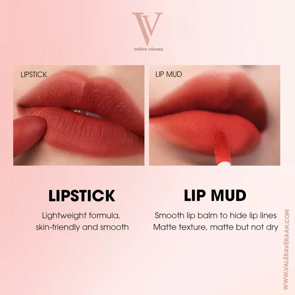 Valéra Véraan Powder Kiss Dual-Ended Lipstick – Premium 2-in-1 matte lipstick and lip glaze design in vibrant red shade. Long-lasting, highly pigmented, and perfect for bold, elegant looks. Shop luxury lip products at Valéra Véraan for flawless beauty.